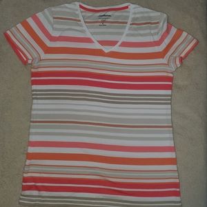 Croft & Barrow Women's Classic Tee Striped Size Small